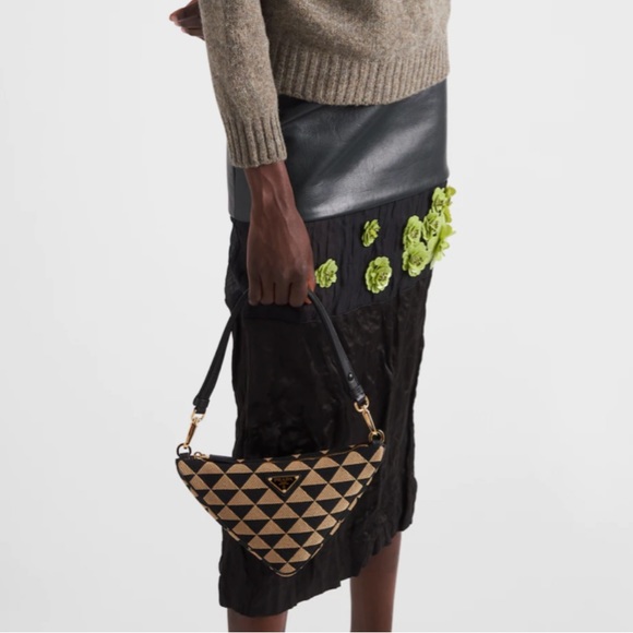 Prada Symbole leather and fabric mini bag - Picture 4 of 17